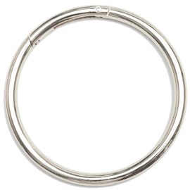 GOOHO Round Carabiner, Circle Carabiner, Round Ring, Outer Diameter 3.4 inches (86 mm), Extra Large Size, Set of 2 (Silver)