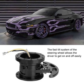 Tl Quick Release Tilt Hub,Quick Release Hub,Steering Wheel Hub Adapter,Flip Up Steering Wheel Hub,Tilt Flipped Racing Steering Wheel Quick Release Hub Kit Removable Adapter(Black)