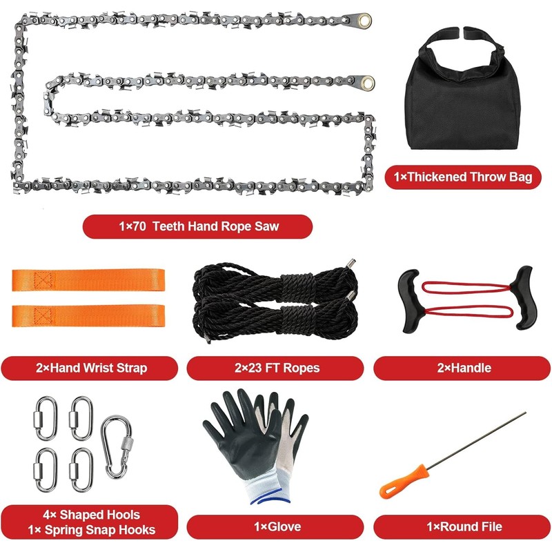 High Limb Rope Saw 55 Inch Rope Saw for Tree