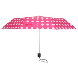 Drizzles Ladies Supermini Fashion Umbrella Pink White Spot