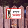French Bulldog Free-Ranging Dog Sign Door Sign Dog Sign Warning