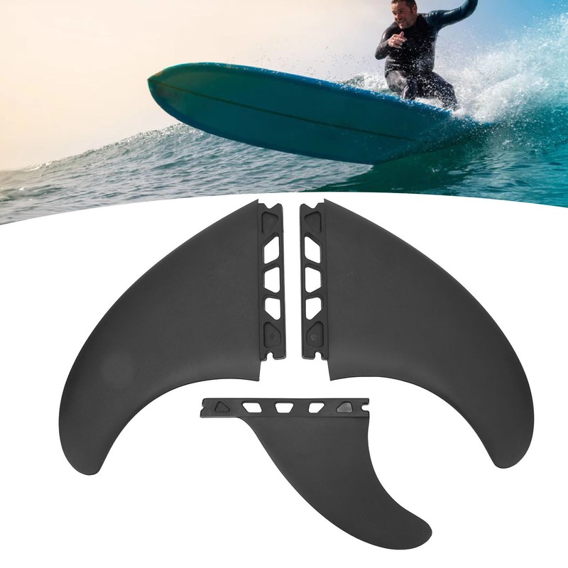 3PCS Surf Fin Set Flexible Stable Lightweight Durable PVC Surfboard
