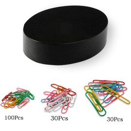 Cute Magnetic Paper Clips Holder with Assorted Size and Colors Paper Clips (160 Pieces) for Office Desk Decor, Funny Dispenser Organizer Container Securely Hold Paperclips Staples Push Pins Hairclips