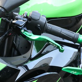 Goxmoto Motorcycle Short Brake Clutch Levers Compatible with Ninja 500 ABS/SE/KRT 2025 2024 Ninja500 Accessories (Green)