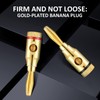 Flutesan 60 Pcs Banana Plugs Gold Plated Speaker Banana Plugs