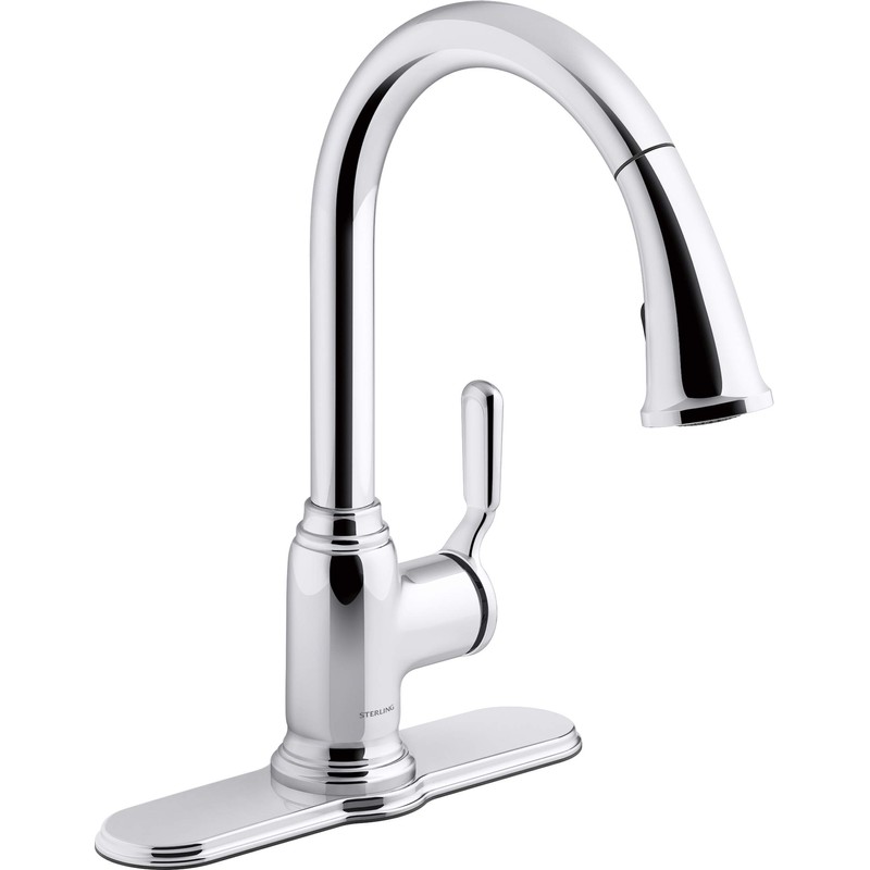 Sterling 24272-CP Ludington Pull-Down Kitchen Sink Faucet, Single-Handle Laundry Faucet,