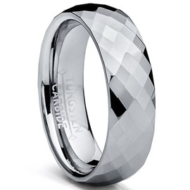 Metal Masters 6MM Multi-Faceted Tungsten Carbide Wedding Band Ring Size 11