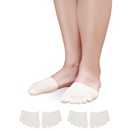 [Maison Peony] Made in Japan, 100% Silk, 5-Toe, Shallow Foot Cover, 2-Pair Set, Toe Cover, Toe Socks, Half Socks, Inner Socks, 100% Silk, Shallow-Cut, Odor Control, Moisture Control, Compatible with