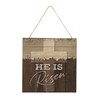 MRC Wood Products He is Risen Wooden Plank Sign 7.5