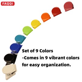 Mini Chip Clips - Set of 9 Multi-Colored Small Bag Clips for Food - Perfect for Sealing Chip Bags, Snacks, and More