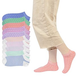 Chalier Cozy 10 Pairs Sports Trainer Sneakers Ankle Socks for Women No Show Cotton Socks
