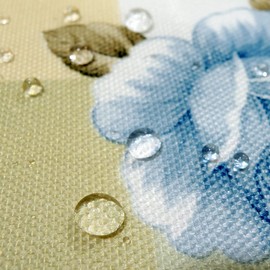 YEESSION Checkered Tablecloth Floral Print 48 Inch Round Table Cover Stain Resistant and Waterproof Wine for Kitchen Dining Indoor Outdoor Buffet Tabletop Decoration (Green,Beige and White)