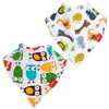 Nuby 2-pk Dribble Catcher Bandana bibs, Super Absorbent Drool Bib