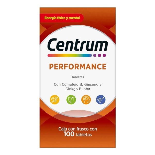 Multivitamínico Centrum Performance con Vitaminas del Complejo B 100 Tabletas