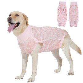pangdi Dog Recovery Suit Female Spay, Dog Surgery Suit Male Neuter Onesie for Dogs, Pink, XXL