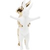 Kare Hugging Rabbits Design Decorative Figurine, White / Gold, Decorative