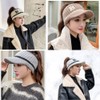 ALVEIN Women's Knit Hat, Sun Visor, Knit Cap, Cold Protection,