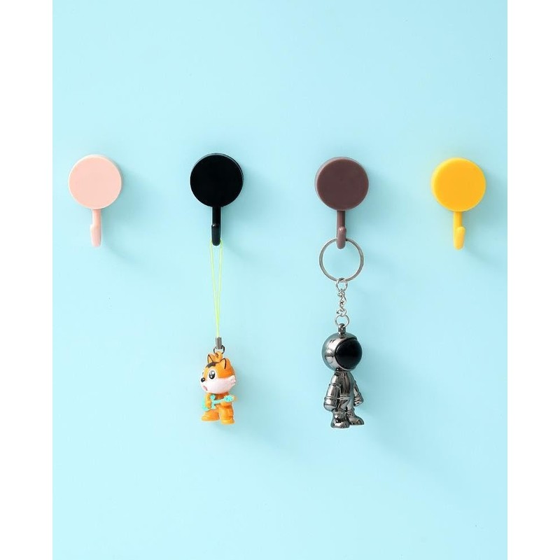 5Pcs Decorative Self-Adhesive Wall Hooks Cute Utility Hooks,Key Hooks for