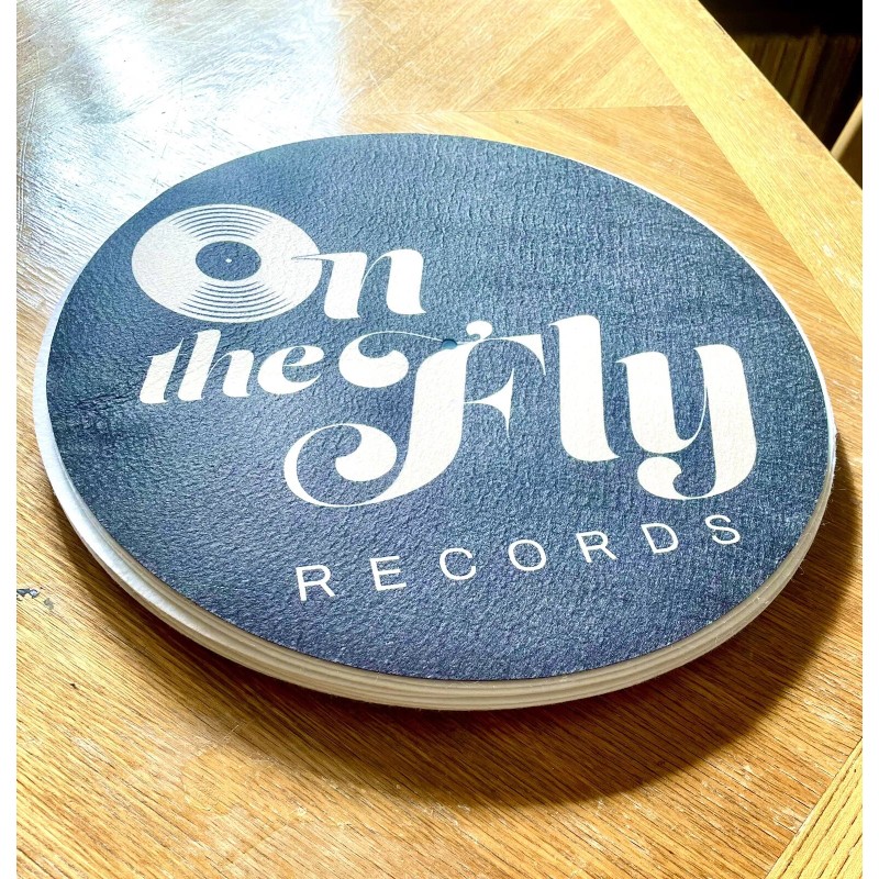 On The Fly Records Custom Vinyl Record Player 12” Slipmat