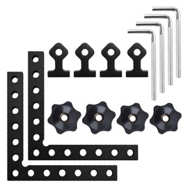 LYFJXX 2 Packs 90 Degree Right Angle Positioning Square Clamp, 14cm/5.5 in Aluminum Alloy Square Clamps for Woodworking Cabinet Drawer Picture Frame