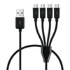 GELRHONR Short Micro USB Splitter Cable,4 in 1 USB 2.0