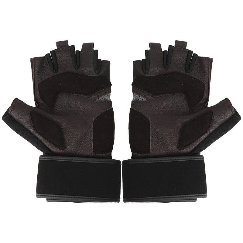 BOODUN Half Finger Gloves Deerskin Gloves with Wrist Wrap for