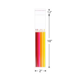 2 x 10" Crystal Sealed Clear Bags 100pcs Clear Long Cello Bags Self Sealing Adhesive Resealable Cellophane Bags 1 Mil for Bakery Cookies Candies Jewelry Crafts Candles (8 Sizes to Choose from)