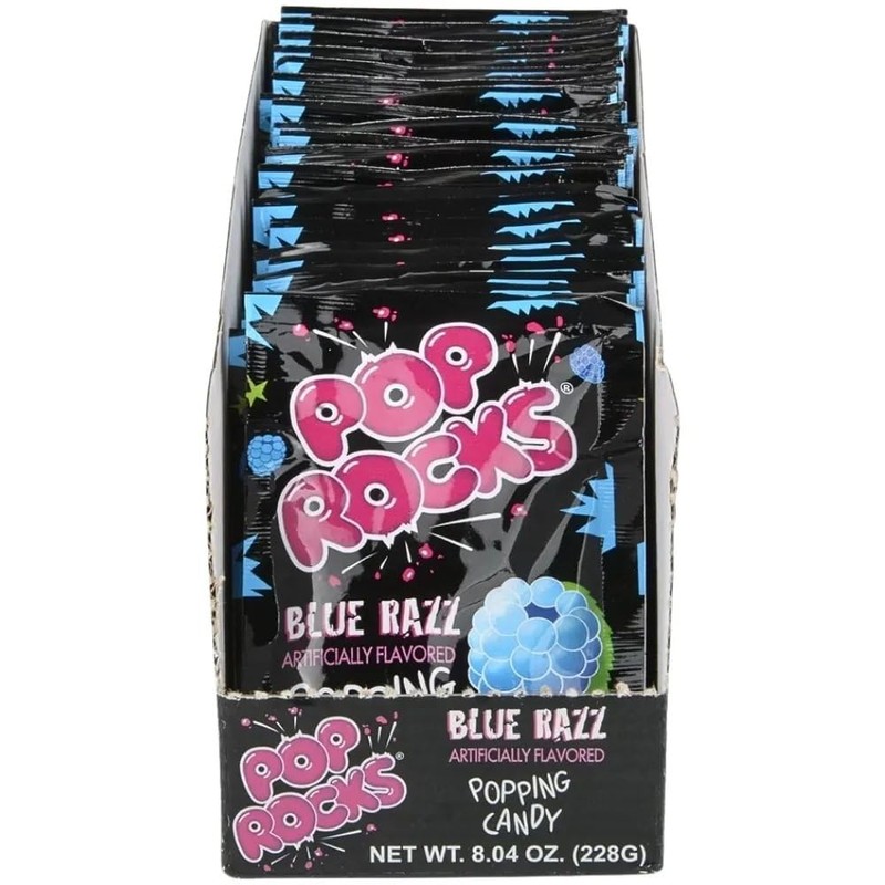 Pop Rocks Blue Razzberries (Pack of 24) – Tangy Popping