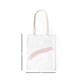 Bonamaison Printed Shopping Bag, Reusable Bag, Foldable Fabric Bag with Two Long Handles, Size: 48 x 55 cm