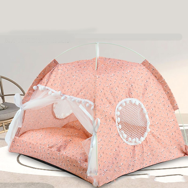 Indoor Pet Tent Detachable Washable Soft Warm Prevent Slip Cute