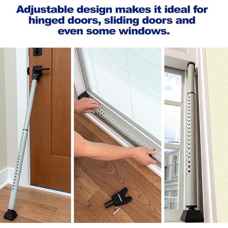 BRINKS Door Security Bar - Adjustable Brinks Door Security Bar