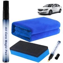 Tbczvx All Cars Magic Pen Set, All Cars Magic Pen for Car Scratches for Car Scratches with Cloth and Sponge, Easy To Use Magic Pen Car Scratch Pen for Removeing Scratch Damaged Car Shells