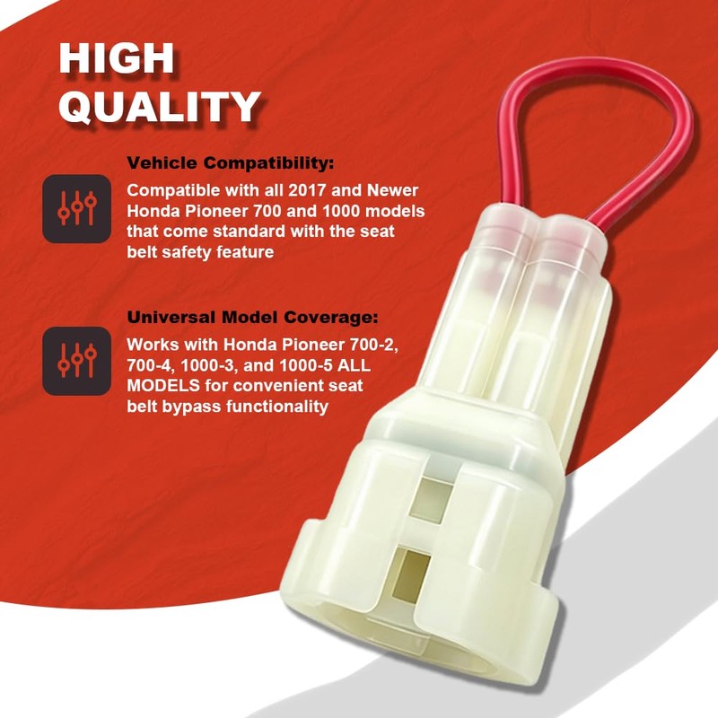 Seat Belt Bypass Harness Compatible with 2017 and Newer Honda