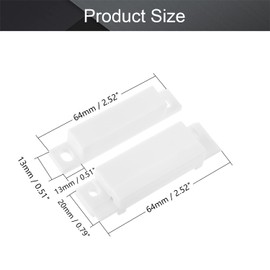 Fielect 5pcs MC-31 Surface Mount Wired N.O. Door Contact Sensor Alarm Magnetic Reed Switch White