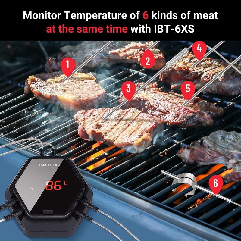 Inkbird Barbeque Meat Thermometer Digital Bluetooth Smoker Wireless Grill Thermometer