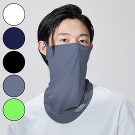 1+1 HS All-Mesh Neck Gaiter Multi-Scarf Balaclava Neon Green/White