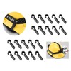 GWYAN 20 Black Pcs Headlamp Hook Hard Hat Light Clip