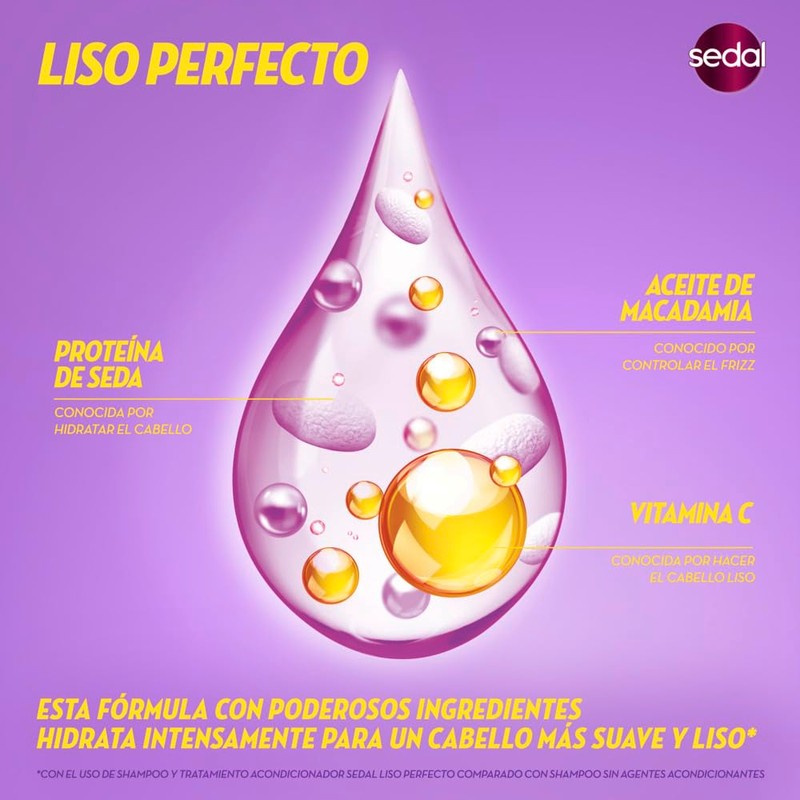 Sedal Shampoo Liso Perfecto 650 ml