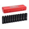 CASOMAN 11 Pieces 1/2-Inch Drive Deep Impact Socket Set, 6-Point,