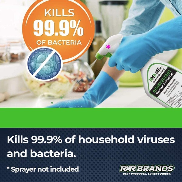 RMR-141 Disinfectant Spray, Kills 99% of Household Bacteria and Viruses, EPA Registered, (No Trigger Sprayer),
