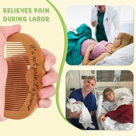 Kaempe Labour Birthing Comb, Wooden Birth/Wave Comb, Labour/Postpartum Essentials, Perineal Massage Tool, Hospital Bag Essentials, After Birth for Mum