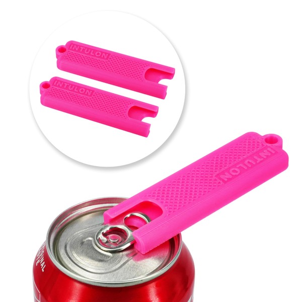 Intulon Compact Soda Can Tab Opener, Fits in Pocket (Pink,