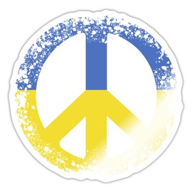 Spreadshirt Peace Ukraine Sticker, 10 x 10 cm, White Glossy