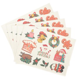 Baluue 6sheets Christmas Cartoon Stickers for Festive Decoration for Holiday Parties Year Celebrations and Fun Craft Projects