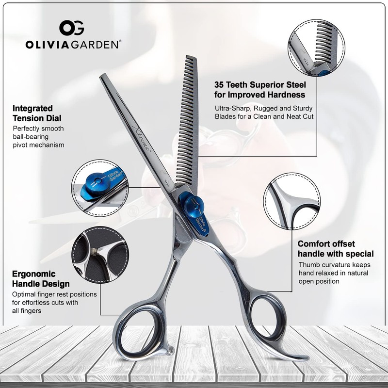 Olivia Garden Xtreme European Thinning Scissors 6.3"