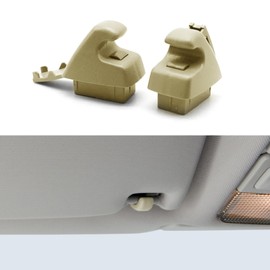 PVOTAWP 2PCS Sun Visor Clip for Cars, Sun Visor Replacement Hook Bracket Holder Clips for Chevy Cruze Sonic Spark, Car Interior Visor Accessories Sun Visor Support Clip Retainer OEM# 95994975(Beige)