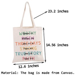 PWHAOO Bible Verse Tote Bag Easter Christian Tote Bag Jesus Tote Bag Religious Inspirational Gift Happy Easter Day Gift, Easter Christian Tote