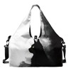 Tansealive Black Cat Print Gym Bag with Shoe Compartment Large