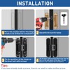 TamBee Hidden Hinges Concealed Door Hinge - Black, Zinc Alloy,