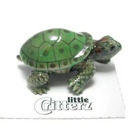 Little Critterz "Darwin Galapagos Tortoise Hand Painted Porcelain Figurine